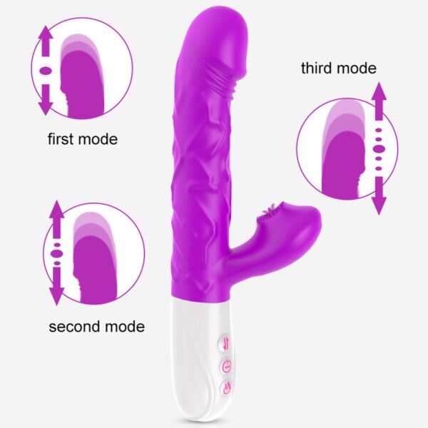 Wibrator  SiliconeTongue Vibrator, USB 10 Function - obrazek 9