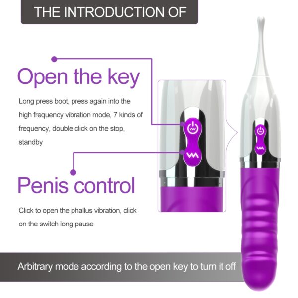 Stymulator  Stimulator clitoris, USB Magnetic charging, 7 Frequency Vibration - obrazek 9