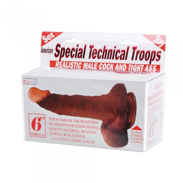 BAILE  REALISTIC MALE COCK AND TIGHT ASS, Vibration Suction base - obrazek 9