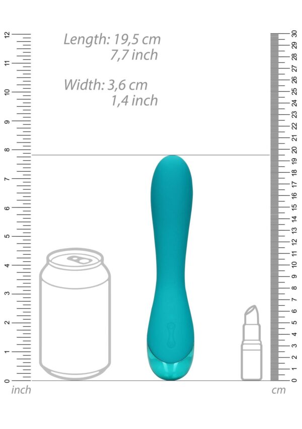 Smooth Silicone G Spot Vibrator   Teal Blue - obrazek 9