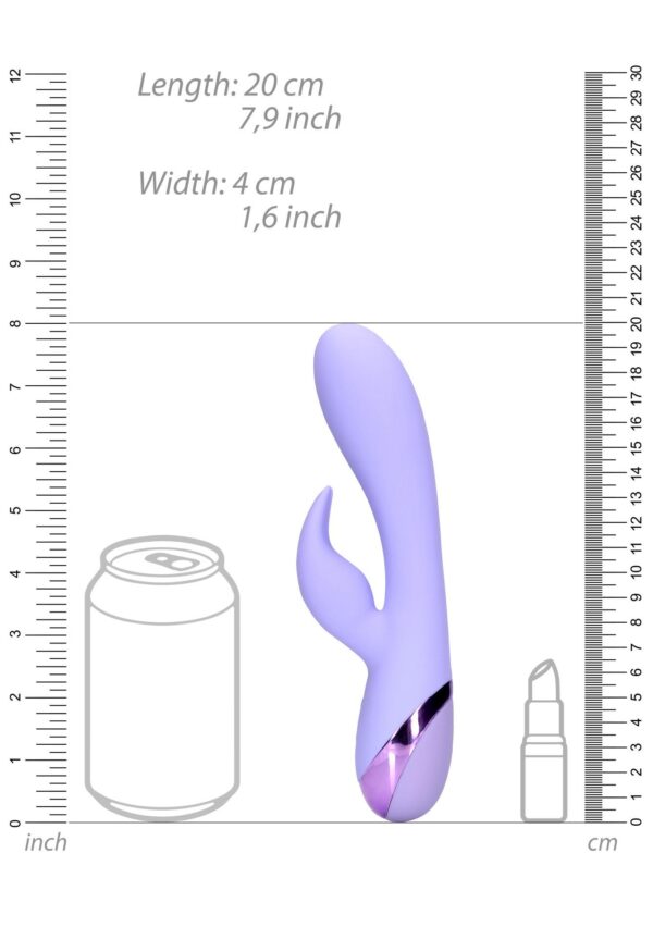 Smooth Silicone Rabbit Vibrator   Digital Lavender - obrazek 9