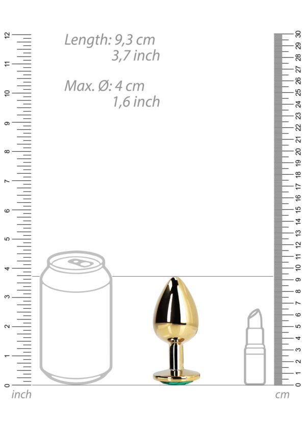 Round Gem Butt Plug   Large - obrazek 9