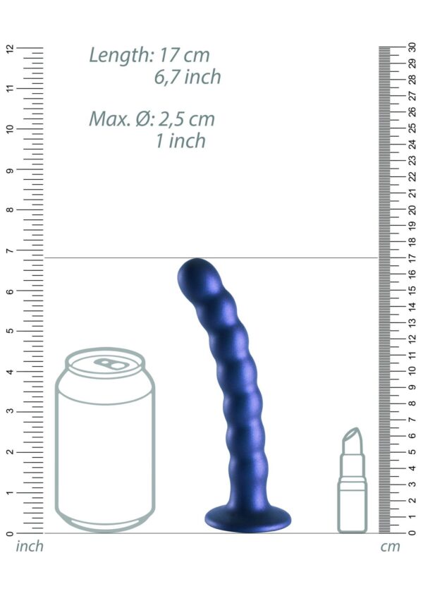 Beaded Silicone G Spot Dildo   6,5 / 16,5 cm - obrazek 9