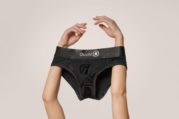 Vibrating Strap on High cut Brief   XL/XXL - obrazek 9