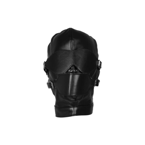 Blindfolded Mask with Breathable Ball Gag   Black - obrazek 9