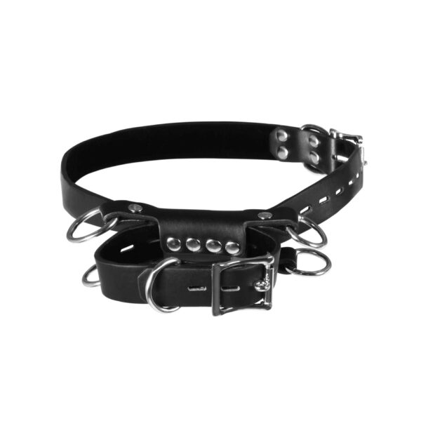 Kneeling Thigh Cuff Set   Black - obrazek 9
