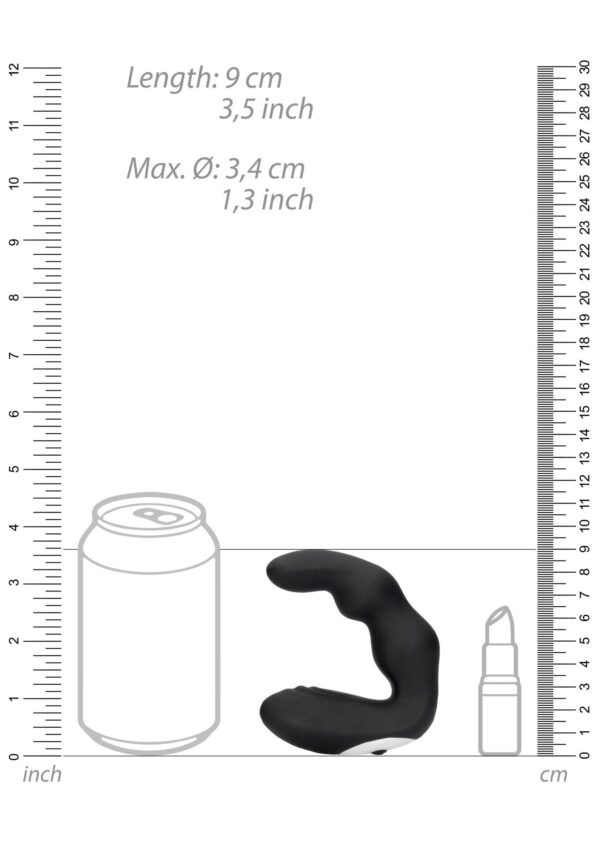 Bent Vibrating Prostate Massager with Remote Control   Black - obrazek 9