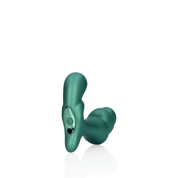 Stacked Vibrating Prostate Massager with Remote Control   Metallic Green - obrazek 9