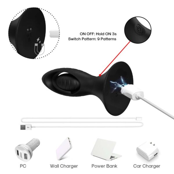 Watchman Black, 9 vibration functions - obrazek 9