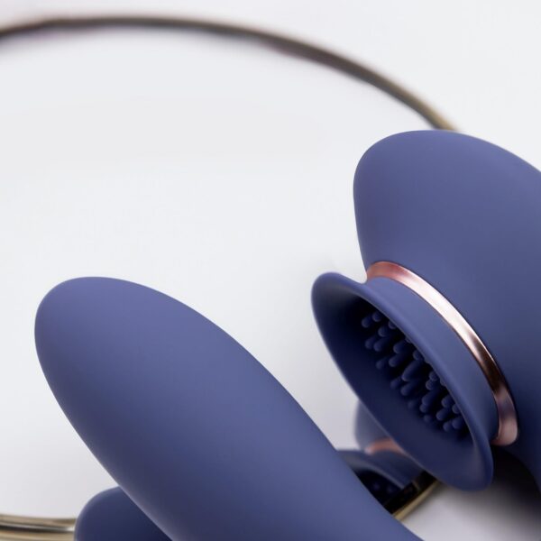 Twitch 3   Rechargeable Vibrator & Suction   Silicone   10 Speed   Blue/Grey - obrazek 9