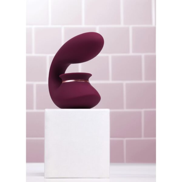 Twitch 3   Rechargeable Vibrator & Suction   Silicone   10 Speed   Burgundy - obrazek 9