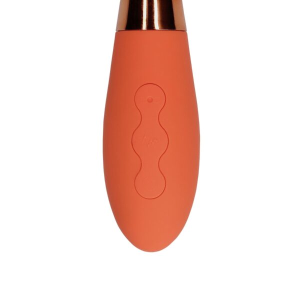 Silicone Rabbit Vibrator with Ribbed Clitoral Stimulator - obrazek 9
