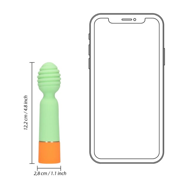 Ribbed Mini Vibrator with USB Charger - obrazek 9