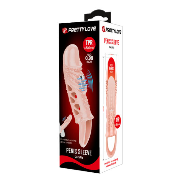 PRETTY LOVE   Cecelia PENIS SLEEVE , Vibration - obrazek 7