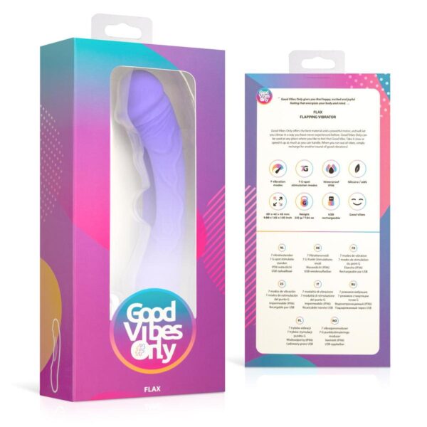 Good Vibes Only   Flax Vibrating Dildo with G Spot Stimulator - obrazek 9