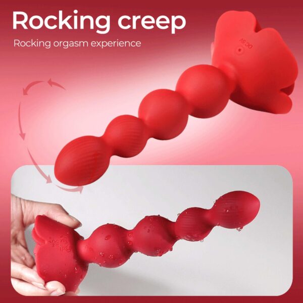 Rose rotating anal beads - obrazek 9