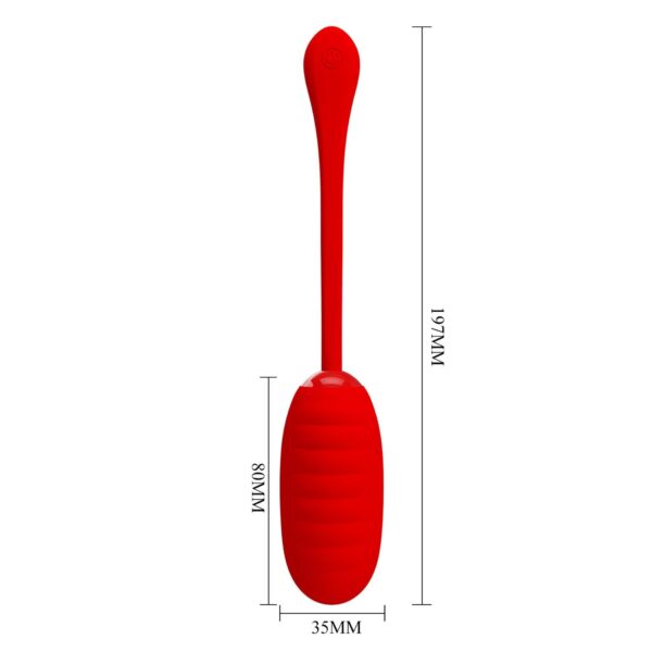 PRETTY LOVE   KIRK EGG Red 12 function vibrations - obrazek 20