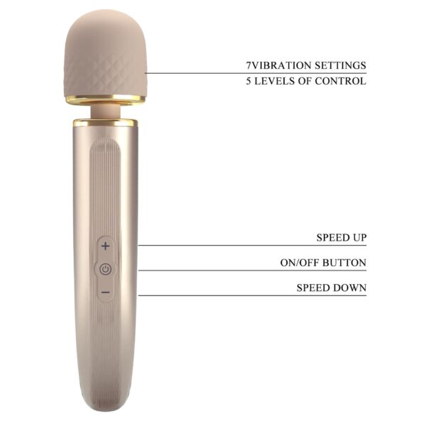 PRETTY LOVE   Interesting Massager Gold 5 levels of speed control 7 vibration functions - obrazek 9