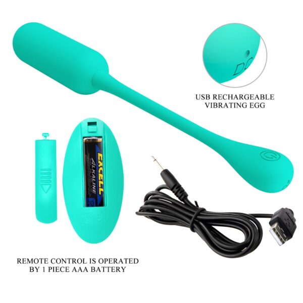 PRETTY LOVE   LECHIES  Dream chaser 5, Green, Wireless remote control 12 vibration functions Memory function - obrazek 9
