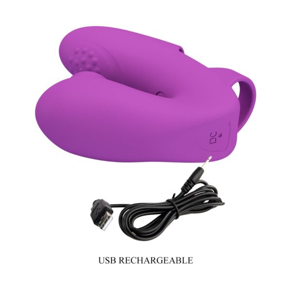 PRETTY LOVE   Super Finger ATHENA Purple, 7 vibration functions 7 tapping functions Memory function - obrazek 9