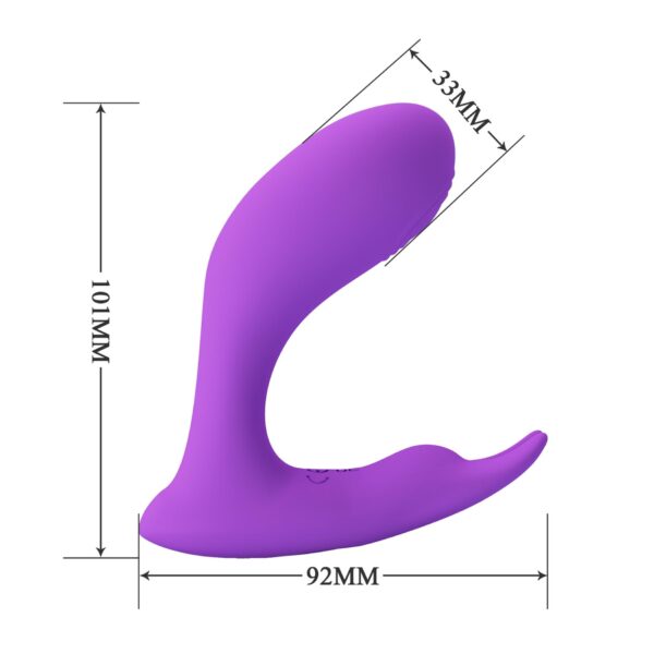 PRETTY LOVE   Idabelle Purple, 12 vibration functions 12 pulse wave settings Wireless remote control - obrazek 9