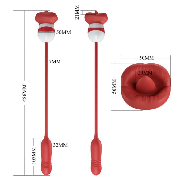 PRETTY LOVE   Ashlynn, 5 vibration functions 5 thrusting settings 5 licking settings - obrazek 6