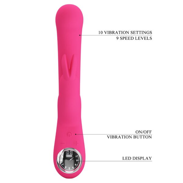 PRETTY LOVE   Lamar Pink, 10 vibration functions 9 speed levels - obrazek 9
