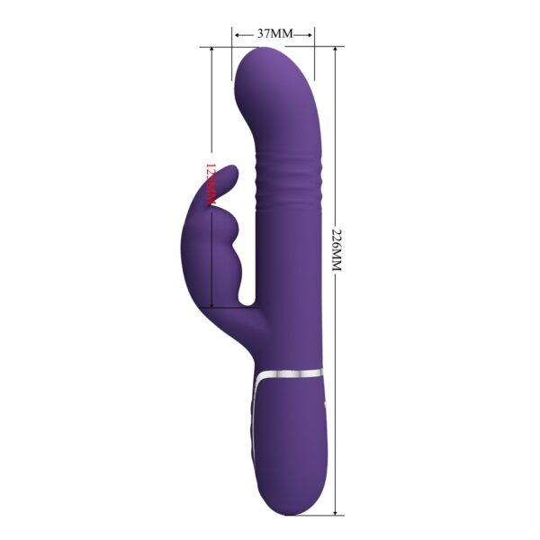 PRETTY LOVE   Coale dark Purple, 7 vibration functions 4 rotation functions 4 thrusting settings - obrazek 9