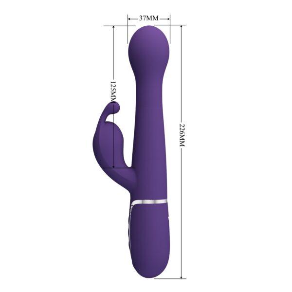 PRETTY LOVE   Dejon dark Purple, 7 vibration functions 4 thrusting settings 4 rotation functions - obrazek 9