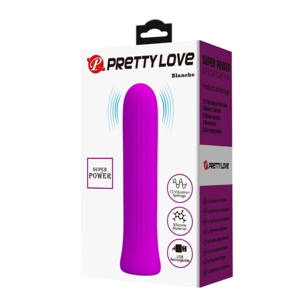 PRETTY LOVE   Blanche Purple, 12 vibration functions Memory function - obrazek 9