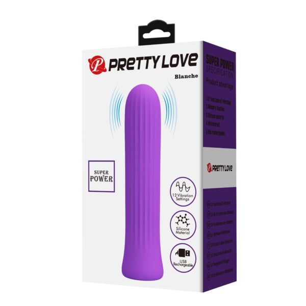 PRETTY LOVE   Blanche Dark Purple, 12 vibration functions Memory function - obrazek 9
