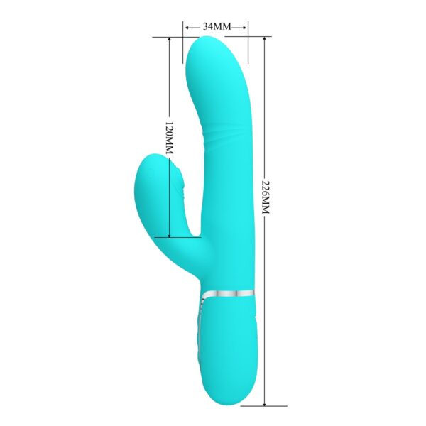 PRETTY LOVE   Mariana light blue, 7 vibration functions, 7 thrusting settings, 4 rolling functions, 4 nodding functions - obrazek 9