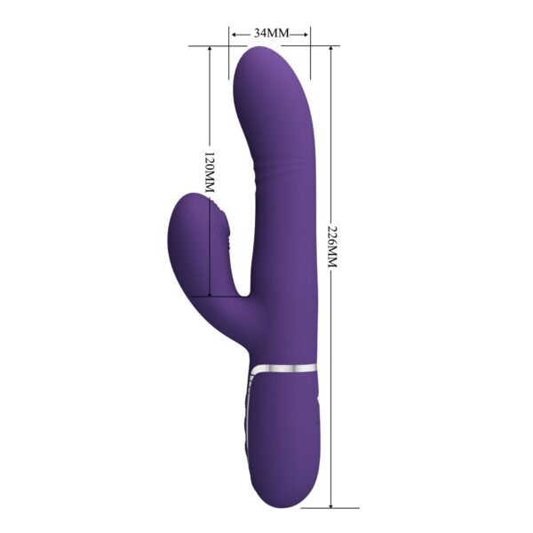 PRETTY LOVE   Mariana dark purple, 7 vibration functions, 7 thrusting settings, 4 rolling functions,4 nodding functions - obrazek 9