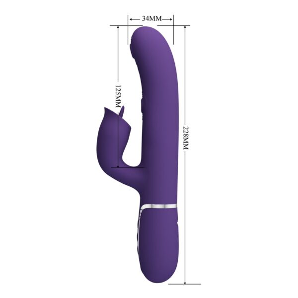 PRETTY LOVE   Gigi dark purple, 7 thumping functions 7 licking modes - obrazek 9