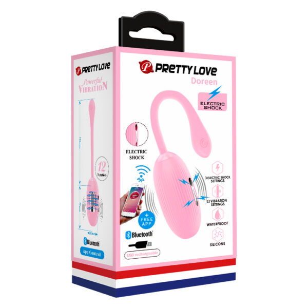 PRETTY LOVE   DOREEN 3 Electric Shock / 12 Vibrations USB, APP - obrazek 8