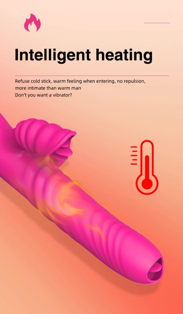 Wibrator Angelia USB 3 functions of thrusting / 20 vibrations Pink - obrazek 9