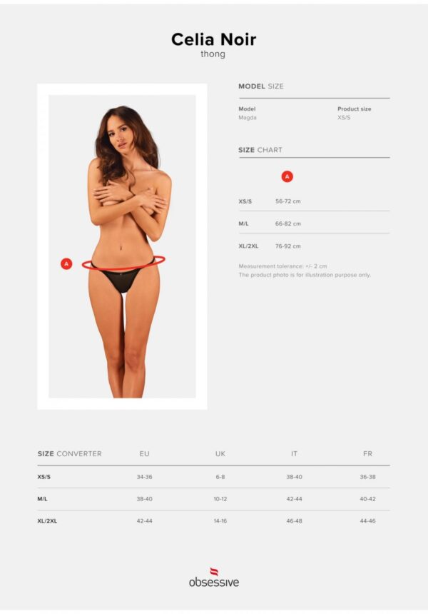 Celia Noir thong XL/2XL - obrazek 9
