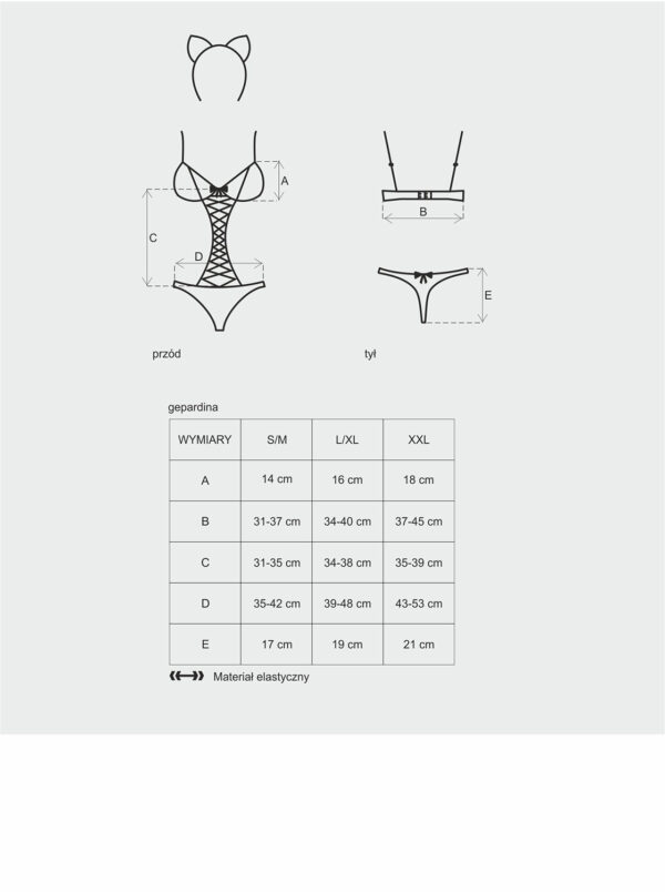 Bielizna Gepardina kostium 3 częściowy L/XL - obrazek 9