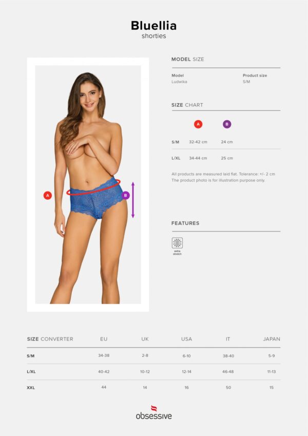 Bielizna Bluellia szorty niebieskie  S/M - obrazek 9