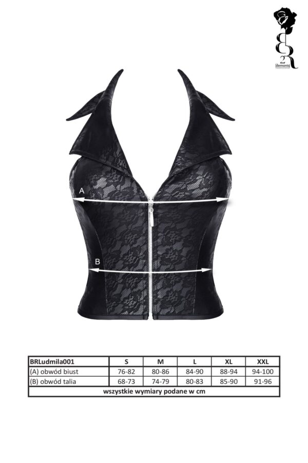 Bielizna   BRLUDMILA001 top czarny rozmiar XL - obrazek 9