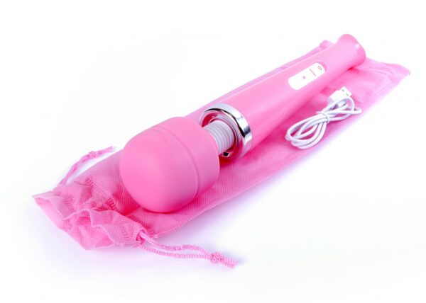 Stymulator Magic Massager Wand USB Pink 10 Function - obrazek 9