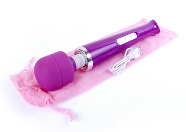 Stymulator Magic Massager Wand USB Purple 10 Function - obrazek 9