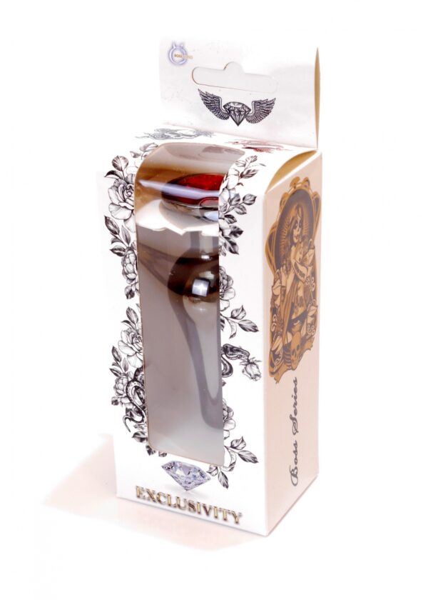Plug Jewellery Dark Silver BUTT PLUG  Red - obrazek 9