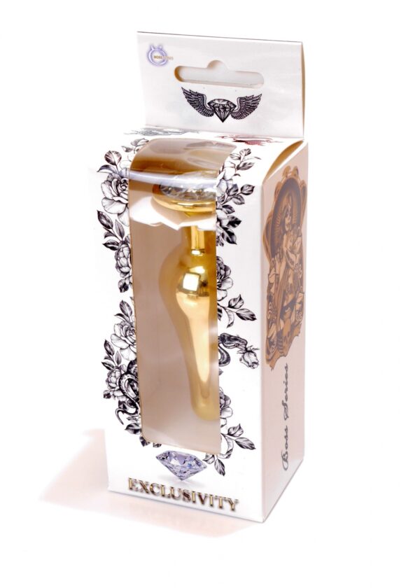 Plug Jewellery Gold BUTT PLUG  Clear - obrazek 9