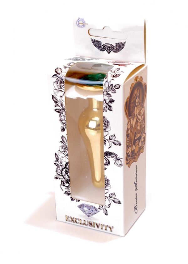 Plug Jewellery Gold BUTT PLUG  Green - obrazek 9