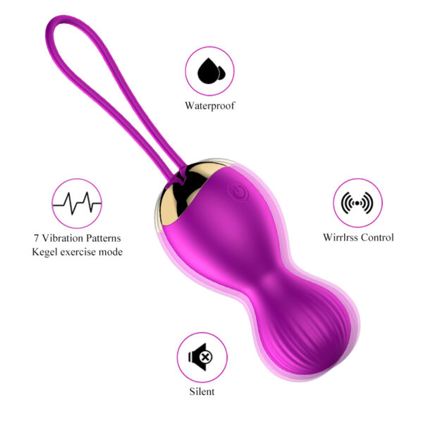 Kulki Vibrating Silicone Kegel Balls USB 7 Function - obrazek 9