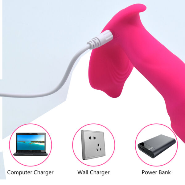 Stymulator Silicone Panty Vibrator and Pulsator USB 10 Function / Heating - obrazek 9