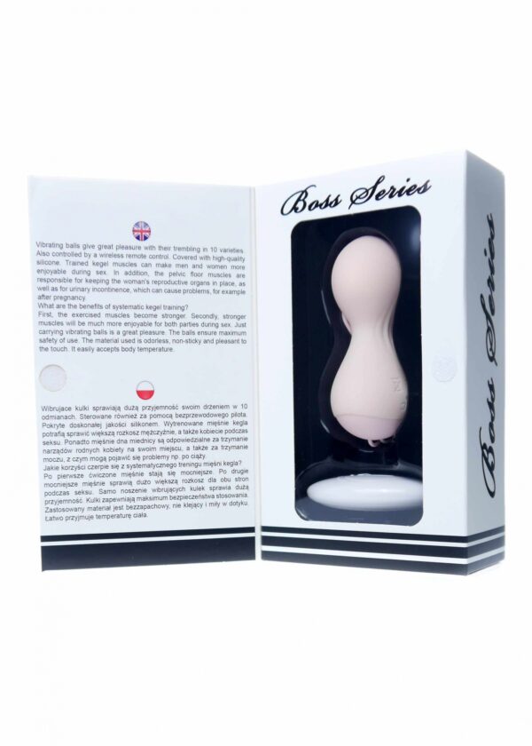 Kulki Vibrating Silicone Kegel Balls USB 10 Function / Remote control  Flesh - obrazek 9