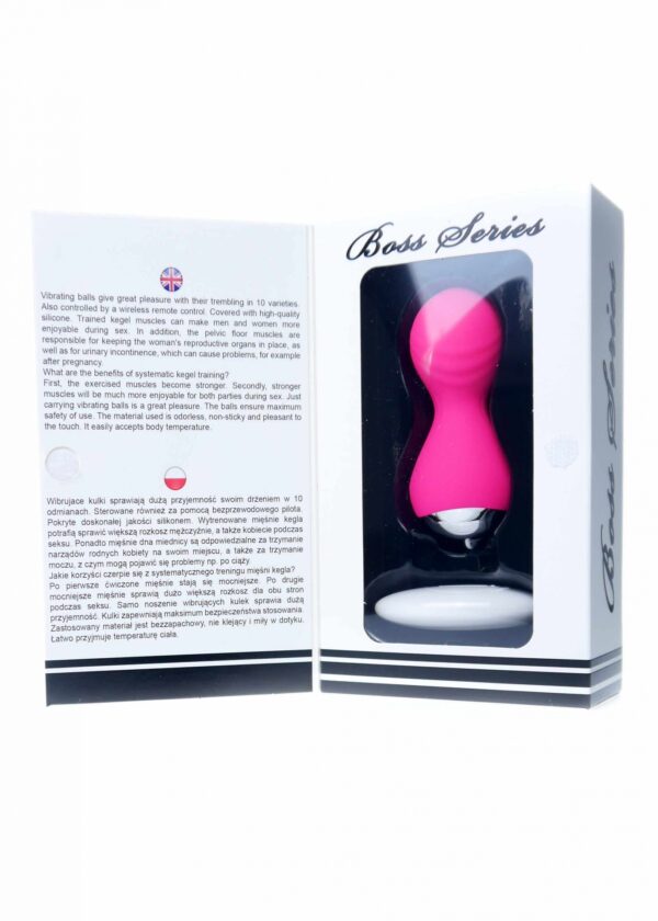 Kulki Vibrating Silicone Kegel Balls USB 10 Function / Remote control  Pink - obrazek 9