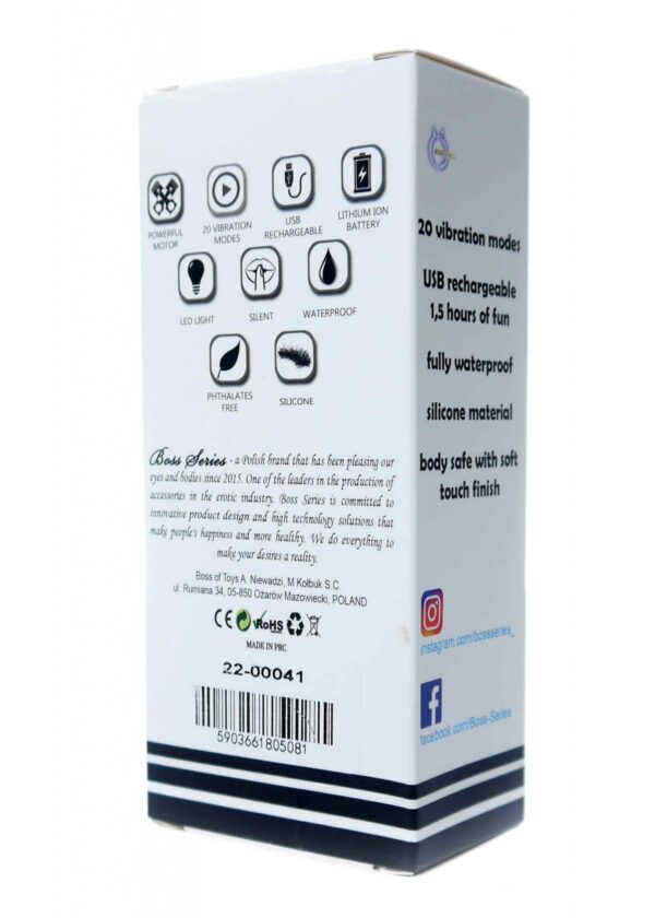Stymulator Rechargeable Mini Masager USB 20 Functions   Blue - obrazek 9